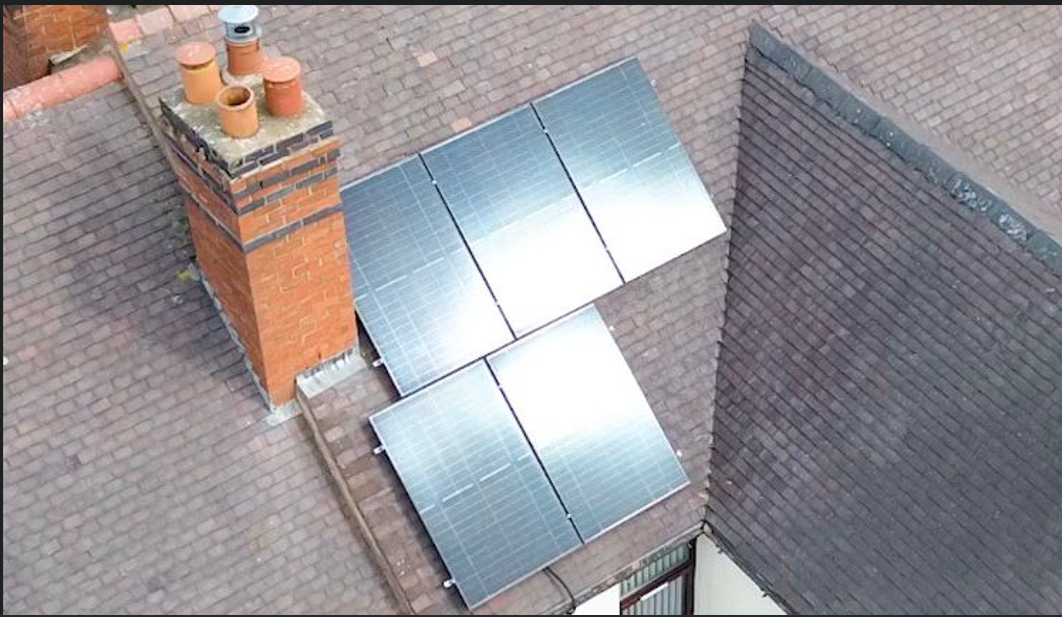 Completed solar installation on a terraced UK home